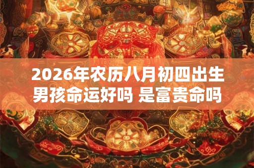2026年农历八月初四出生男孩命运好吗 是富贵命吗