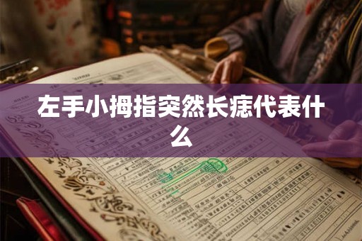 左手小拇指突然长痣代表什么