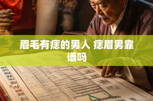 眉毛有痣的男人 痣眉男靠谱吗