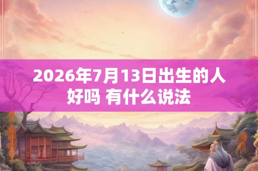 2026年7月13日出生的人好吗 有什么说法