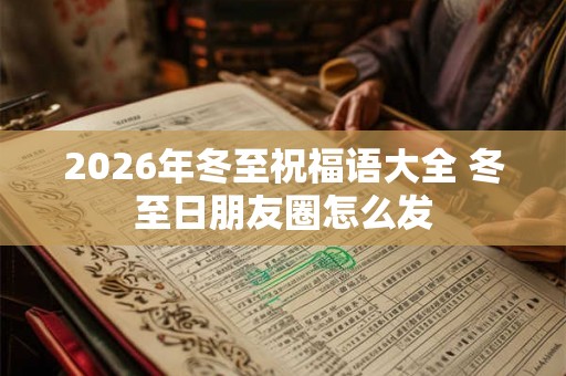 2026年冬至祝福语大全 冬至日朋友圈怎么发