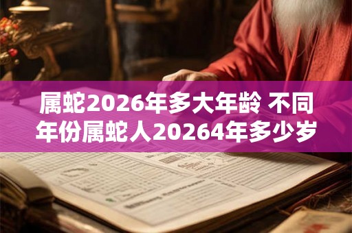 属蛇2026年多大年龄 不同年份属蛇人20264年多少岁了