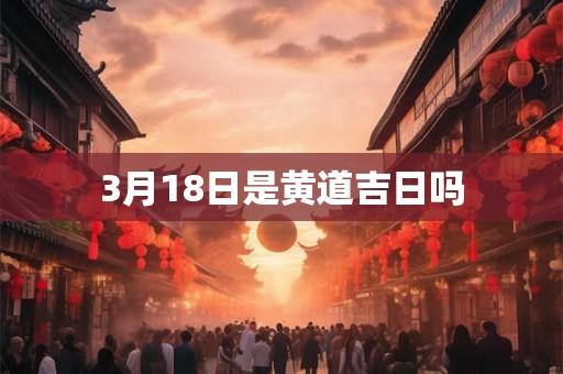 3月18日是黄道吉日吗