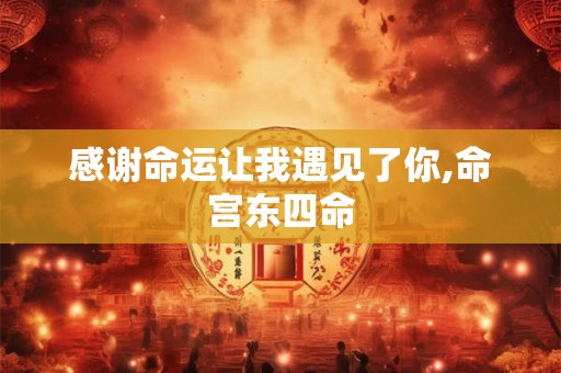 感谢命运让我遇见了你,命宫东四命