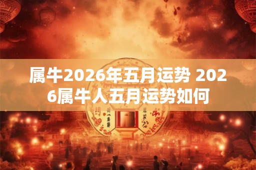 属牛2026年五月运势 2026属牛人五月运势如何