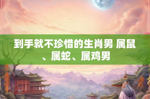 到手就不珍惜的生肖男 属鼠、属蛇、属鸡男