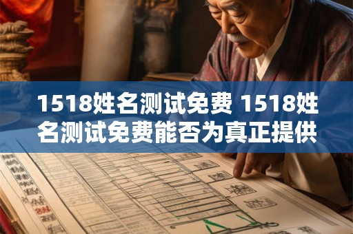 1518姓名测试免费 1518姓名测试免费能否为真正提供准确测试结果的免费姓名测试工具