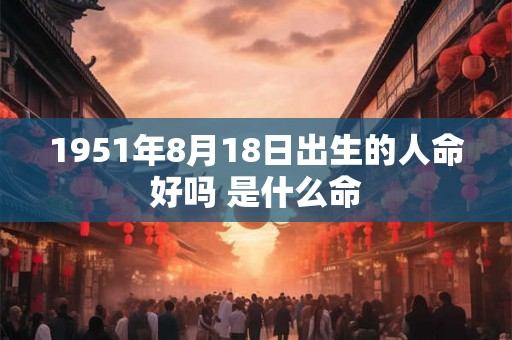 1951年8月18日出生的人命好吗 是什么命