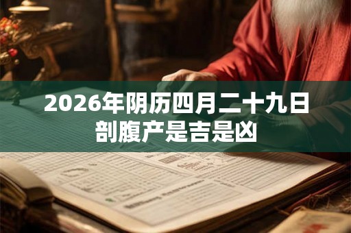2026年阴历四月二十九日剖腹产是吉是凶 2026年阴历四月二十九日剖腹产是吉是凶