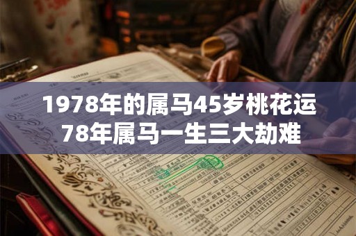 1978年的属马45岁桃花运 78年属马一生三大劫难