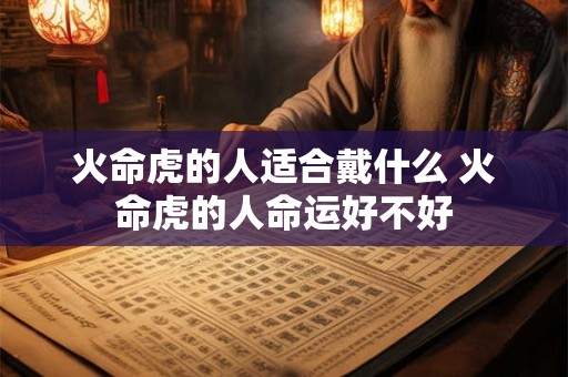 火命虎的人适合戴什么 火命虎的人命运好不好