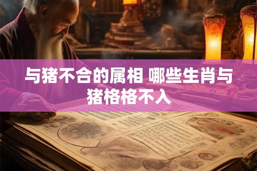 与猪不合的属相 哪些生肖与猪格格不入