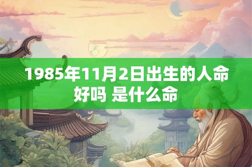 1985年11月2日出生的人命好吗 是什么命