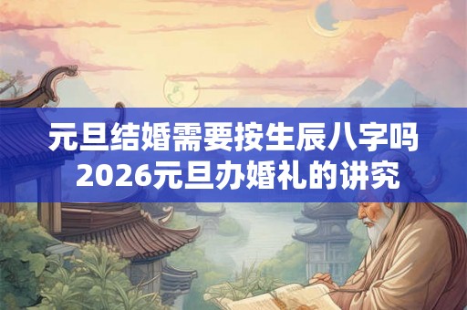 元旦结婚需要按生辰八字吗 2026元旦办婚礼的讲究