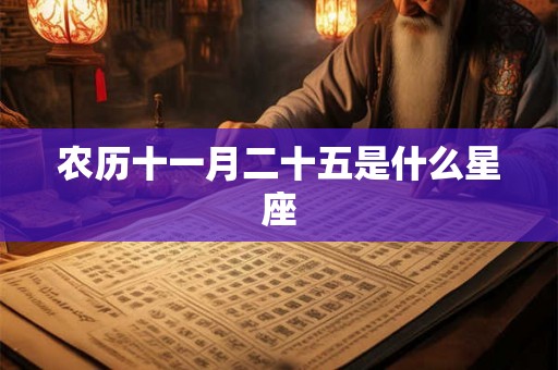 农历十一月二十五是什么星座