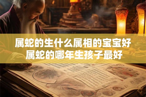 属蛇的生什么属相的宝宝好 属蛇的哪年生孩子最好