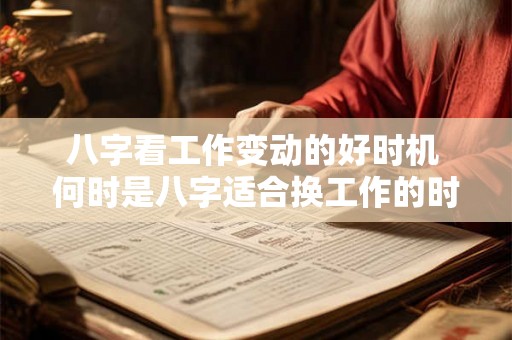 八字看工作变动的好时机 何时是八字适合换工作的时机
