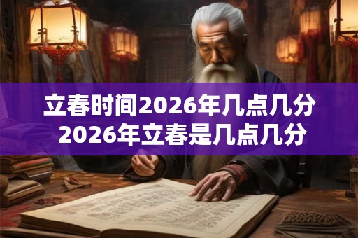 立春时间2026年几点几分 2026年立春是几点几分
