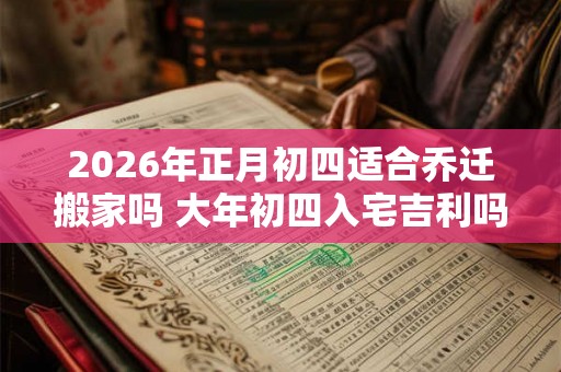 2026年正月初四适合乔迁搬家吗 大年初四入宅吉利吗 2026年正月初四适合乔迁搬家吗 大年初四入宅吉利吗