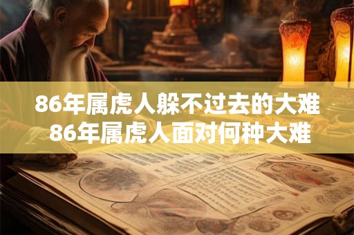 86年属虎人躲不过去的大难 86年属虎人面对何种大难