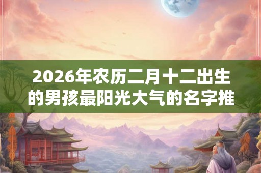 2026年农历二月十二出生的男孩最阳光大气的名字推荐