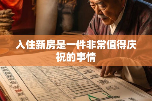 入住新房是一件非常值得庆祝的事情