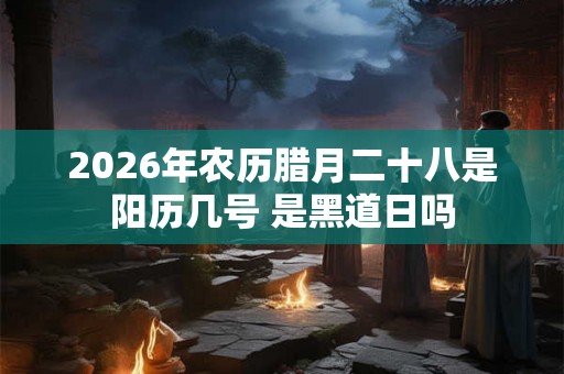 2026年农历腊月二十八是阳历几号 是黑道日吗