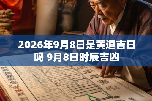 2026年9月8日是黄道吉日吗 9月8日时辰吉凶
