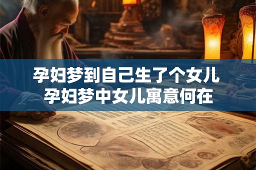孕妇梦到自己生了个女儿 孕妇梦中女儿寓意何在