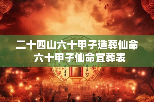 二十四山六十甲子造葬仙命  六十甲子仙命宜葬表