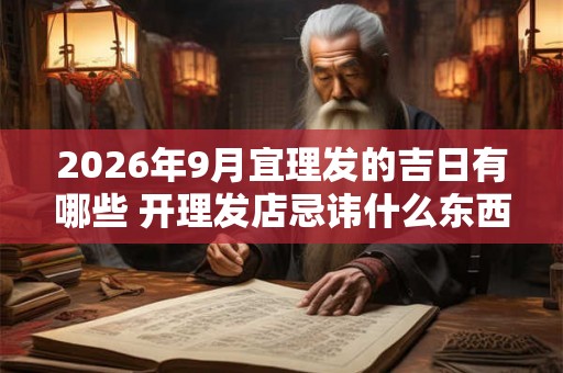 2026年9月宜理发的吉日有哪些 开理发店忌讳什么东西