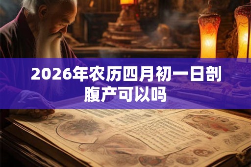 2026年农历四月初一日剖腹产可以吗