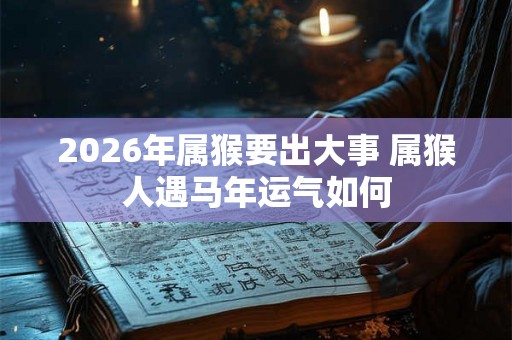2026年属猴要出大事 属猴人遇马年运气如何