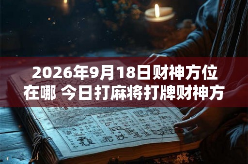 2026年9月18日财神方位在哪 今日打麻将打牌财神方位