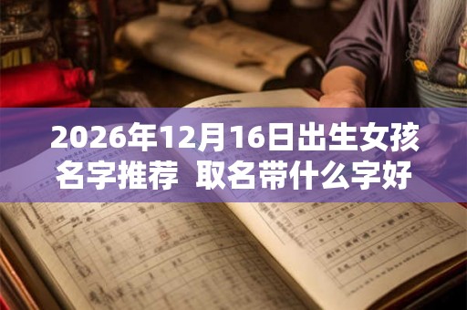 2026年12月16日出生女孩名字推荐 取名带什么字好 2026年12月16日出生女孩名字推荐 取名带什么字好
