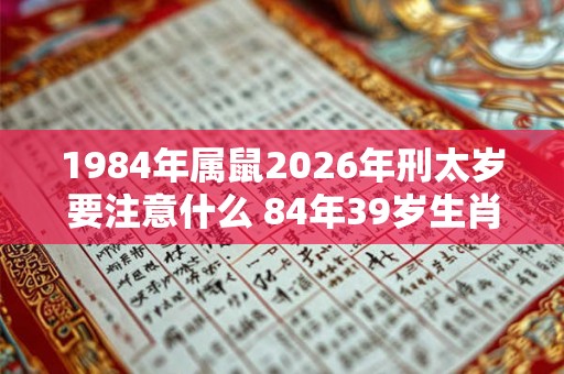 1984年属鼠2026年刑太岁要注意什么 84年39岁生肖鼠逢马年运势如何
