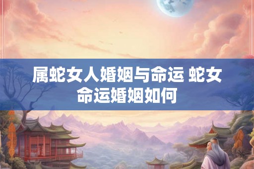 属蛇女人婚姻与命运 蛇女命运婚姻如何