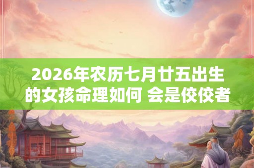 2026年农历七月廿五出生的女孩命理如何 会是佼佼者吗