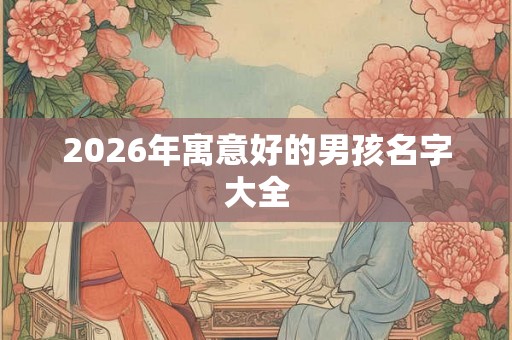 2026年寓意好的男孩名字大全