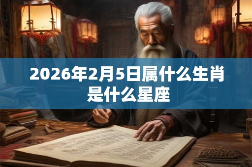 2026年2月5日属什么生肖 是什么星座