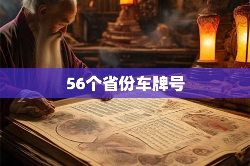 56个省份车牌号
