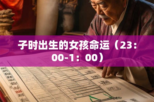 子时出生的女孩命运(23:00-1:00) 子时出生的女孩命运(23:00-1:00)