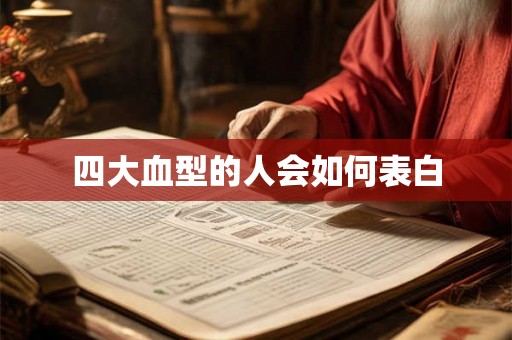 四大血型的人会如何表白 四大血型的人会如何表白