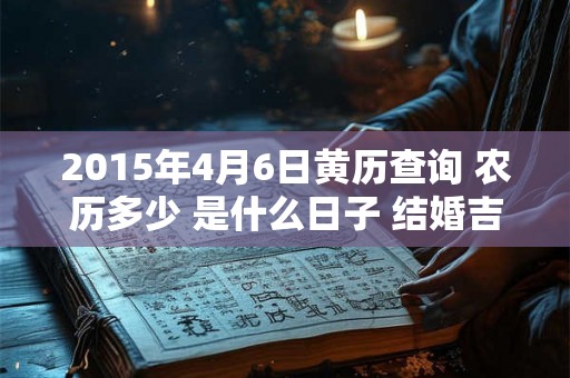 2015年4月6日黄历查询 农历多少 是什么日子 结婚吉时