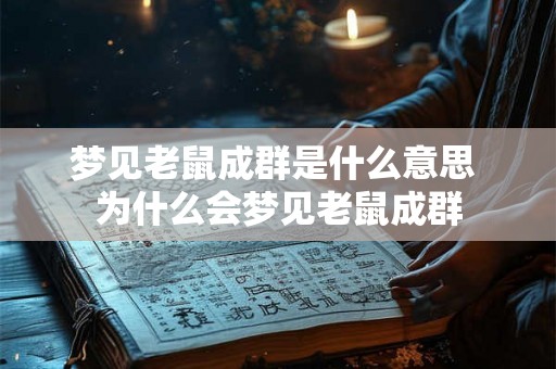 梦见老鼠成群是什么意思 为什么会梦见老鼠成群 梦见老鼠成群是什么意思 为什么会梦见老鼠成群