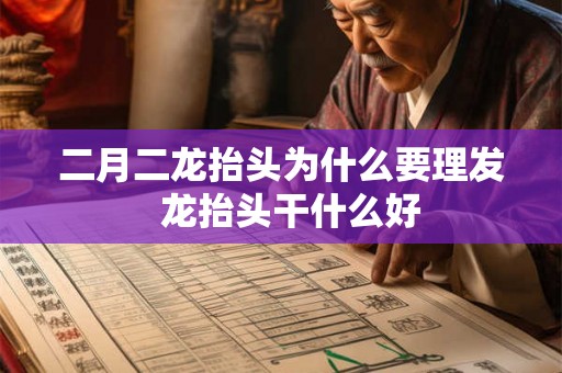 二月二龙抬头为什么要理发  龙抬头干什么好