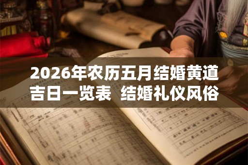 2026年农历五月结婚黄道吉日一览表  结婚礼仪风俗