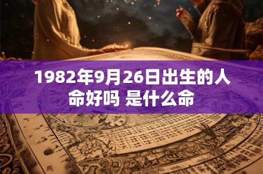 1982年9月26日出生的人命好吗 是什么命