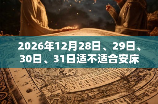 2026年12月28日、29日、30日、31日适不适合安床