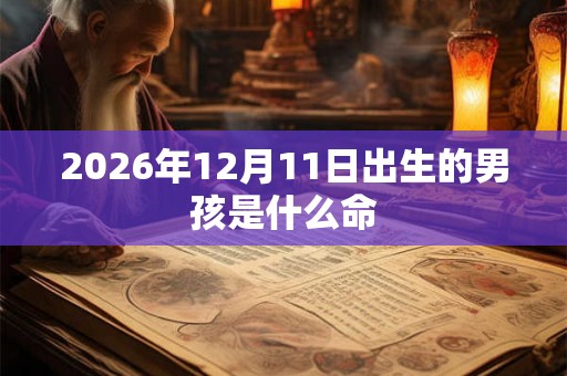 2026年12月11日出生的男孩是什么命